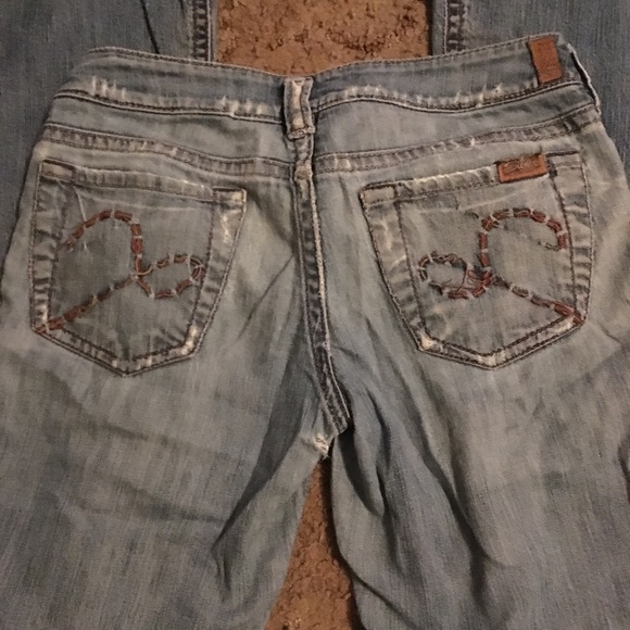 Silver Jeans Tuesday Flare Distressed Denim - Picture 6 of 6